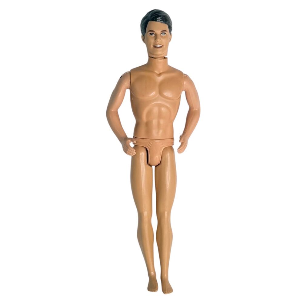 Barbie Ken Doll 12" Twist & Bend Legs Vintage 1968 Mod Nude Brown Hair Mattel